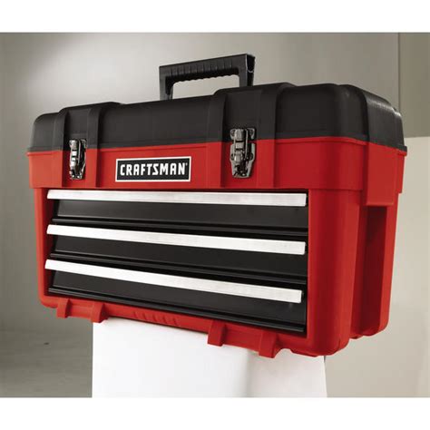 craftsman 3 drawer plastic metal portable chest tool box|craftsman tool chest clearance sale.